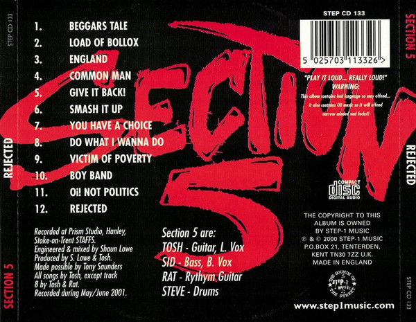 Section 5 "Rejected" - 2nd Hand